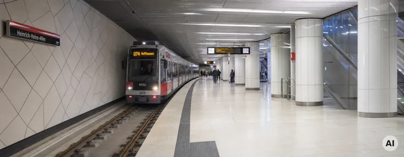 U-Bahnhof Heinrich-Heine-Allee (KI-generiert)